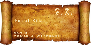 Hermel Kitti névjegykártya